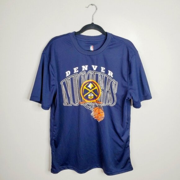 NBA Denver Nuggets Mens Logo Est. 1967 Basketball T Shirt Blue L - Picture 1 of 6
